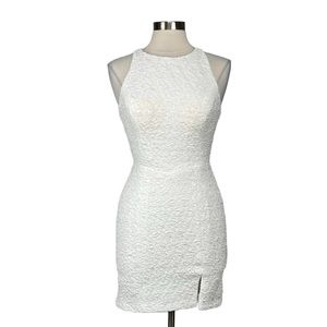 Adrianna Papell Hailey Logan Womens White Sleeveless Mini Dress Juniors size M